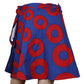 Sunshine Joy - Short Wrap Skirt With Zip Pocket Donuts