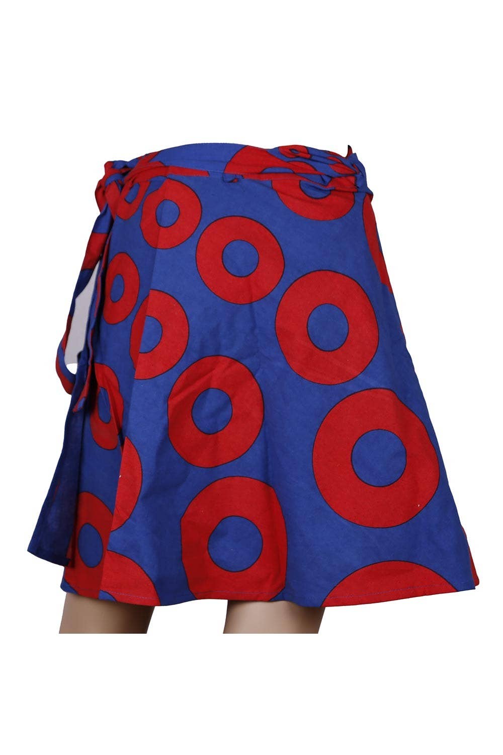 Sunshine Joy - Short Wrap Skirt With Zip Pocket Donuts