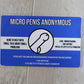 Micropenis Anon Gag Business Card  metal magnet