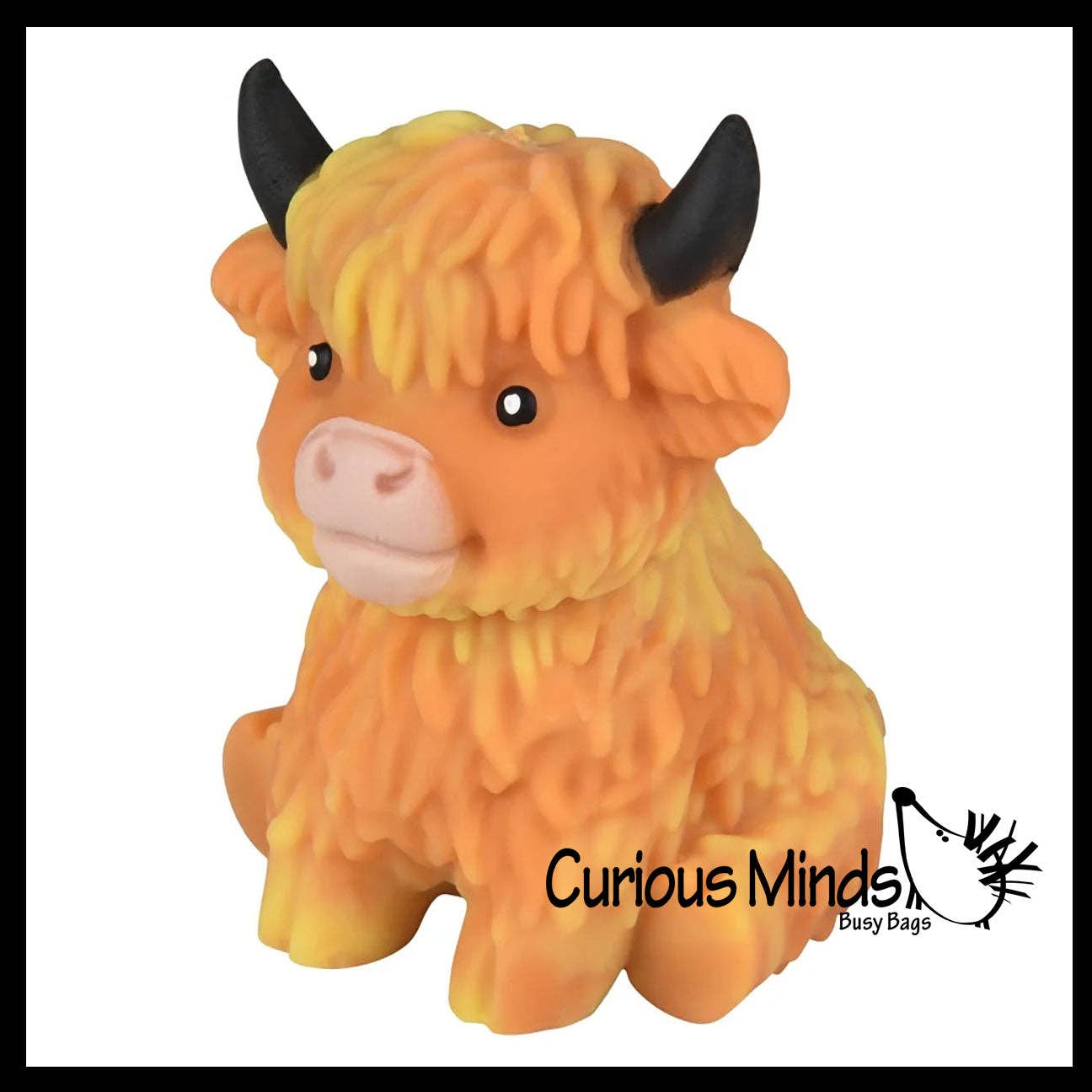 1 Marshmallow Highland Cow Animal Stress Balls - Ultra Soft 1PC