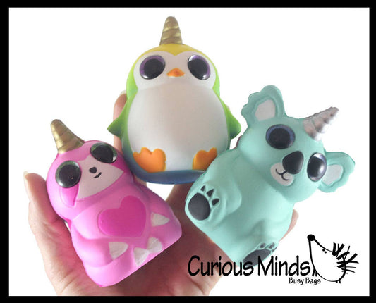 Small Mystical Animal with Horn and Wings Slow Rise Squishy -1Pc