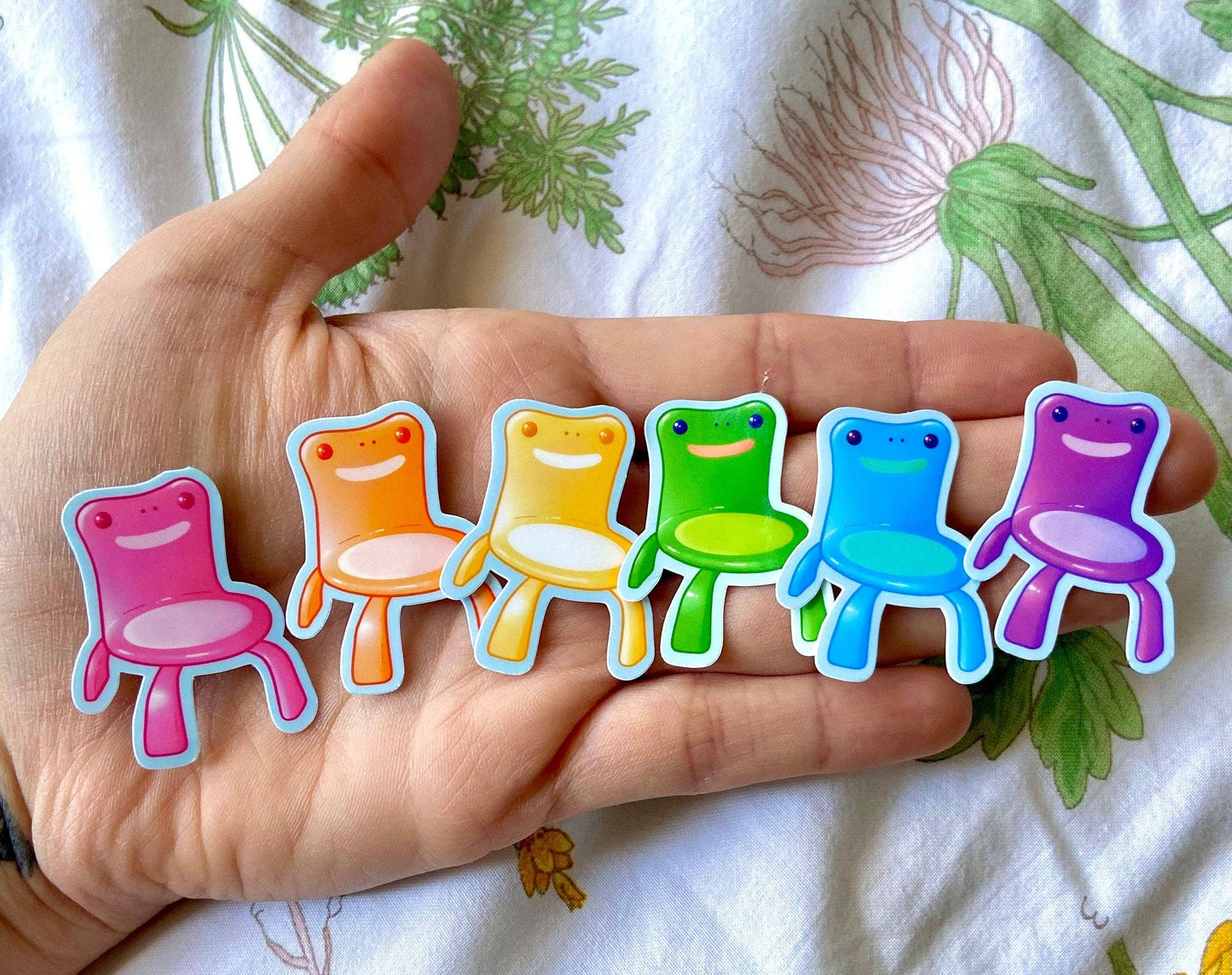 Mini Rainbow Froggy Chair Sticker Packs