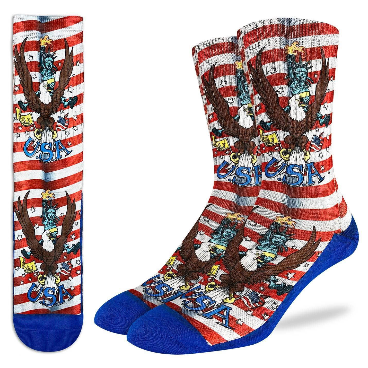 Good Luck Sock - Men's Majestic America Bald Eagle Socks [CLEARANCE]