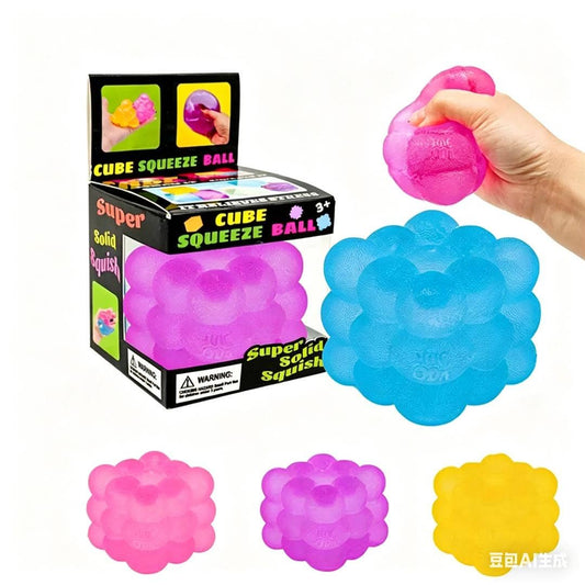 Sugar Squeeze Squishy – Bubble Cube Stress Ball