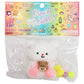 Teddy Bear Hugging Charm Pom Pom Sticky Mochi Squishy Bag -1PC