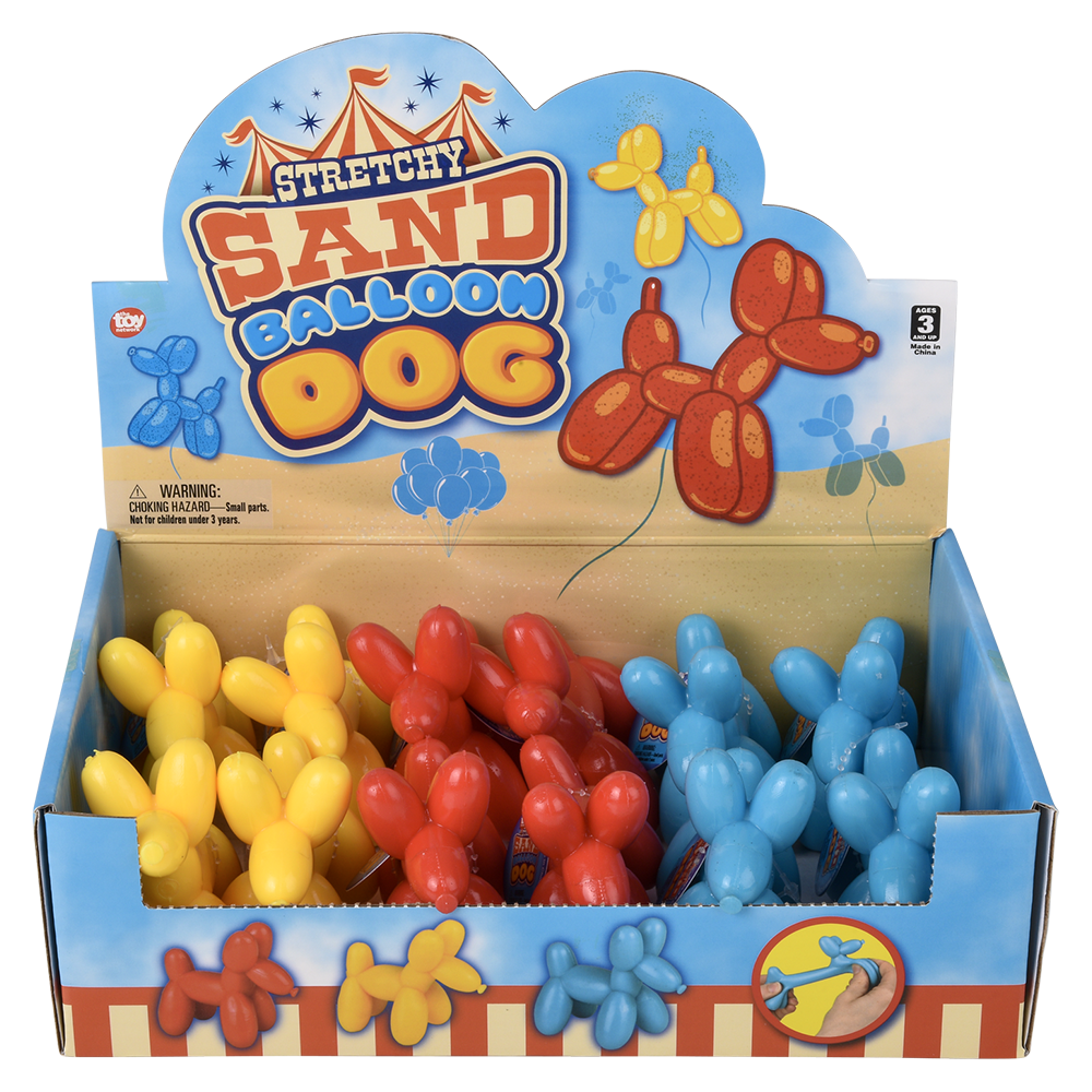 3.5" STRETCHY AND SAND BALLOON DOG  1PC