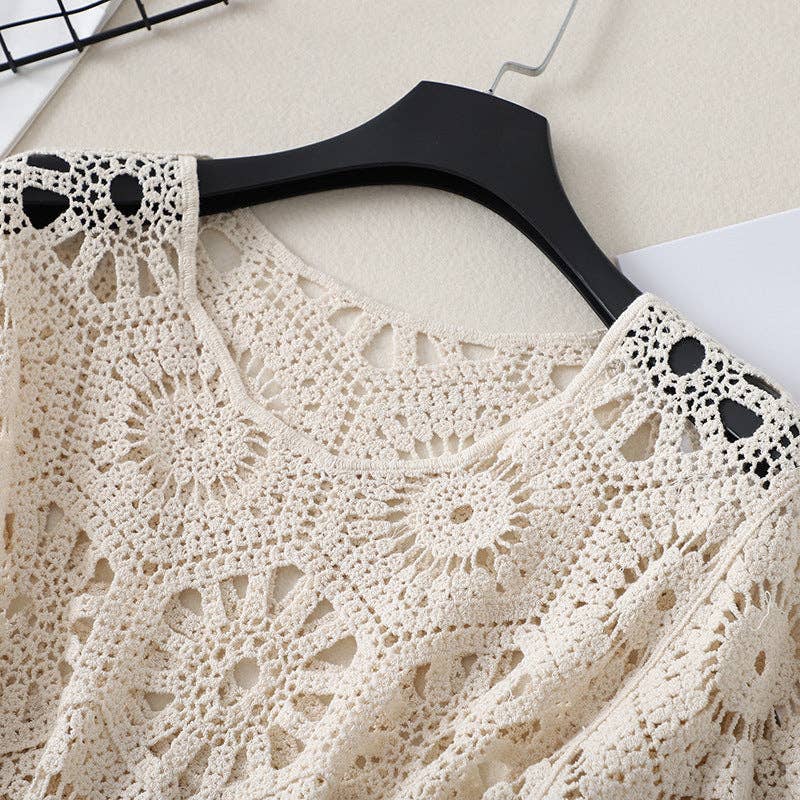 Funkyrel® Atzbranding Limited - Crosa - Crochet Hollow Out Cardigan for Women
