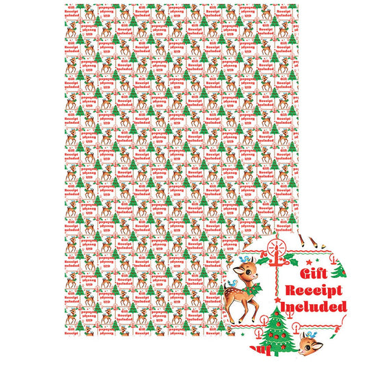 Gift Receipt Included Gift Wrapping Paper (Roll of 3 Sheets)