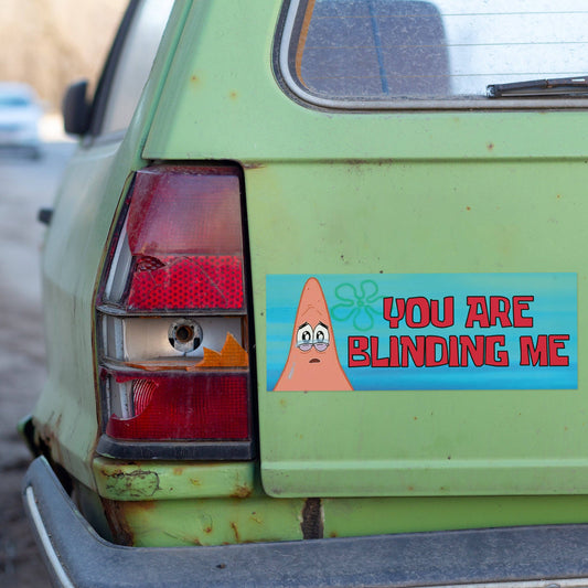 You Are Blinding Me Patrick (Bumper Sticker)