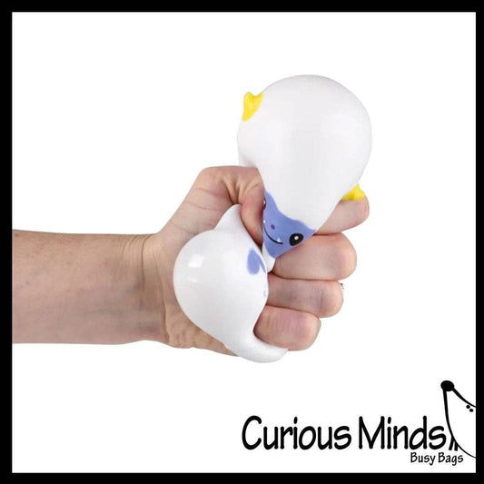 1 Yeti Squishy Squeeze Stress Ball Soft Doh Filling -1PC
