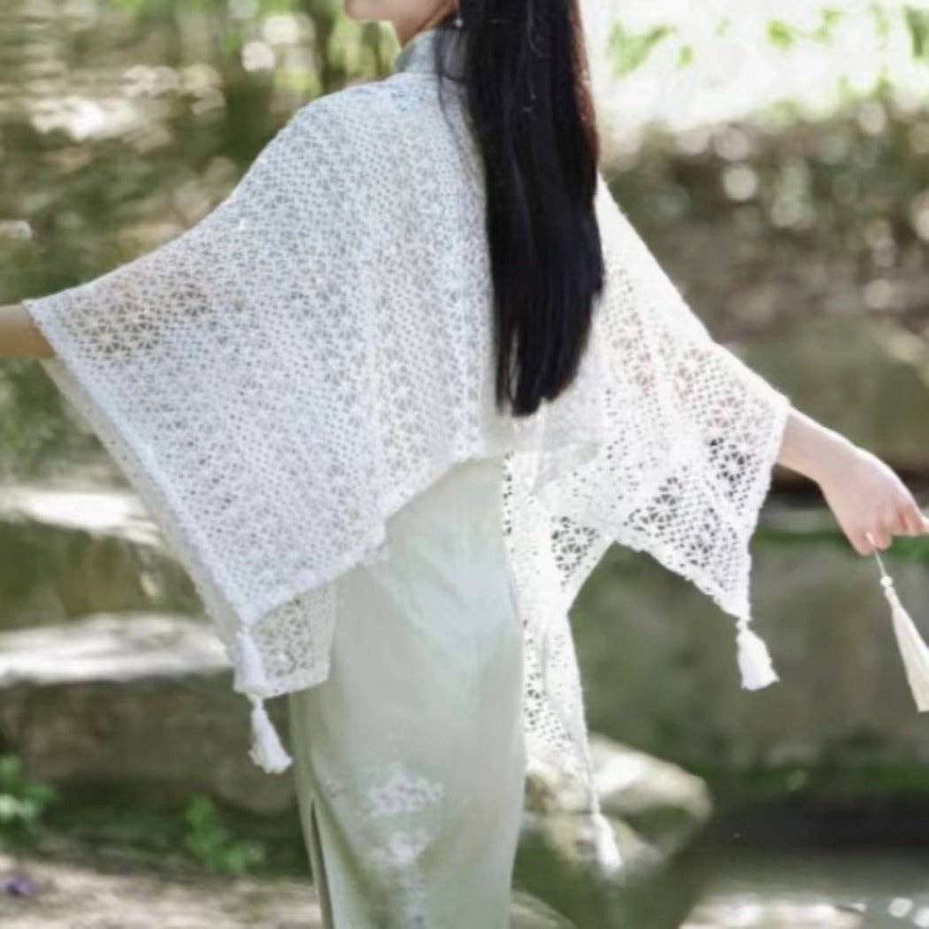 Funkyrel® Atzbranding Limited - Crosa - Vintage Boho Knit Cardigan Cover-Up