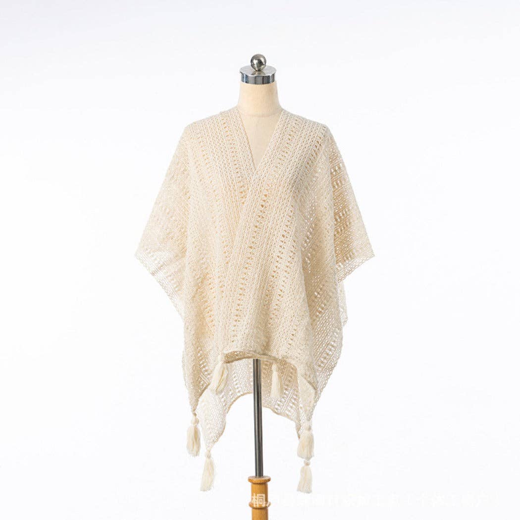 Funkyrel® Atzbranding Limited - Crosa - Vintage Boho Knit Cardigan Cover-Up