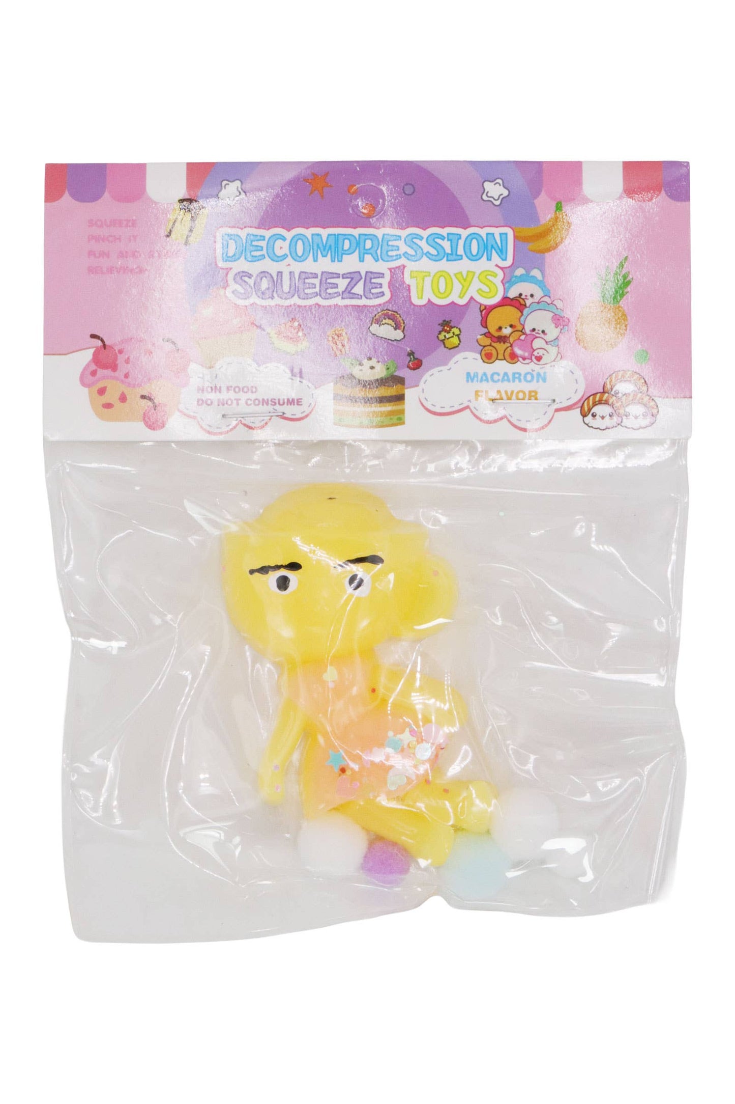 Italian Brain Rot Memes Mochi Pom Pom Squishy Bag - 1 PC