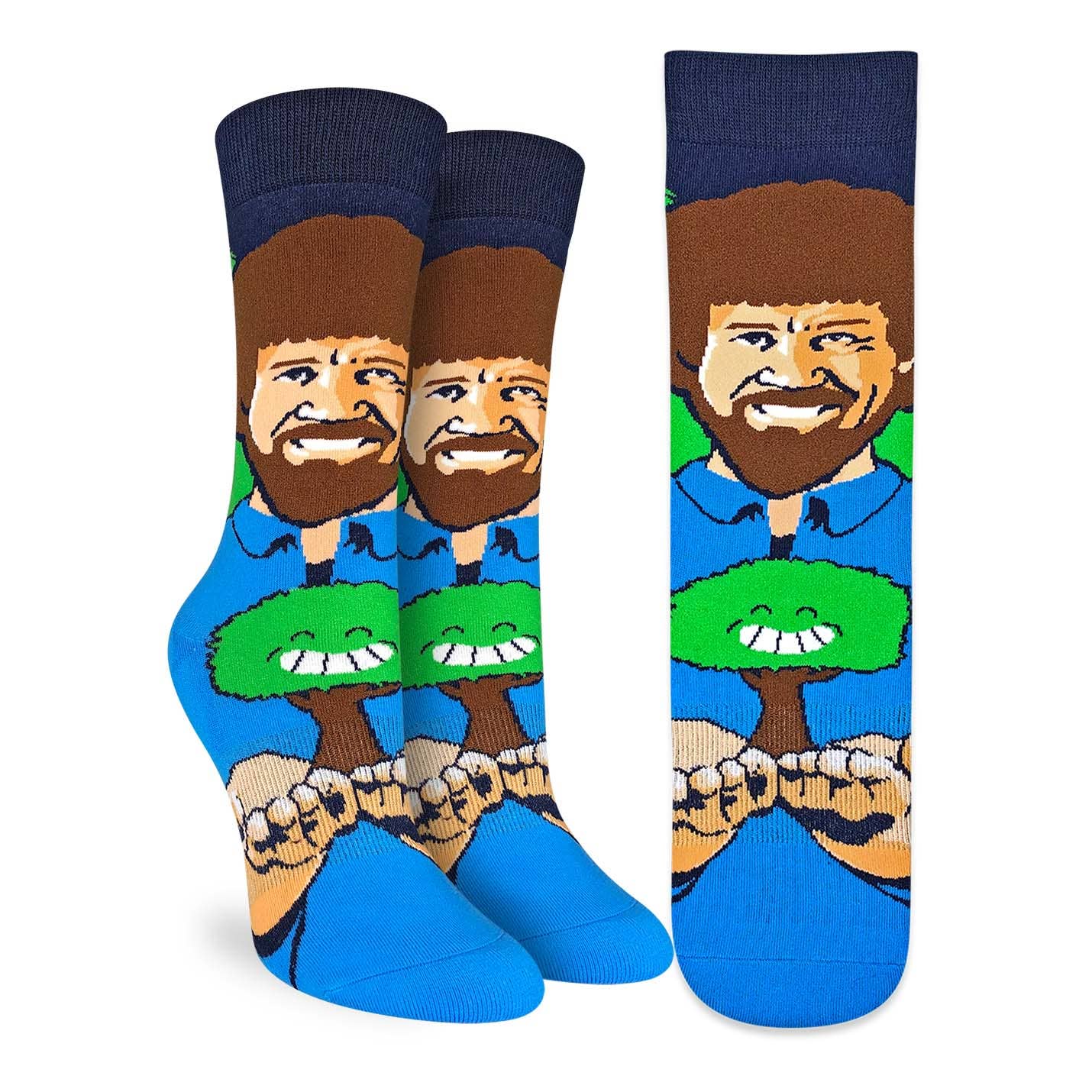 Good Luck Sock - Women's Bob Ross, Happy Little Tree Socks [CLEARANCE]