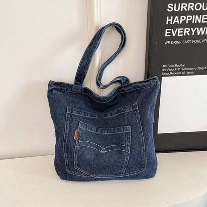 Ekartini - Women's Denim Tote Bag Large Capacity Crossbody Shopper