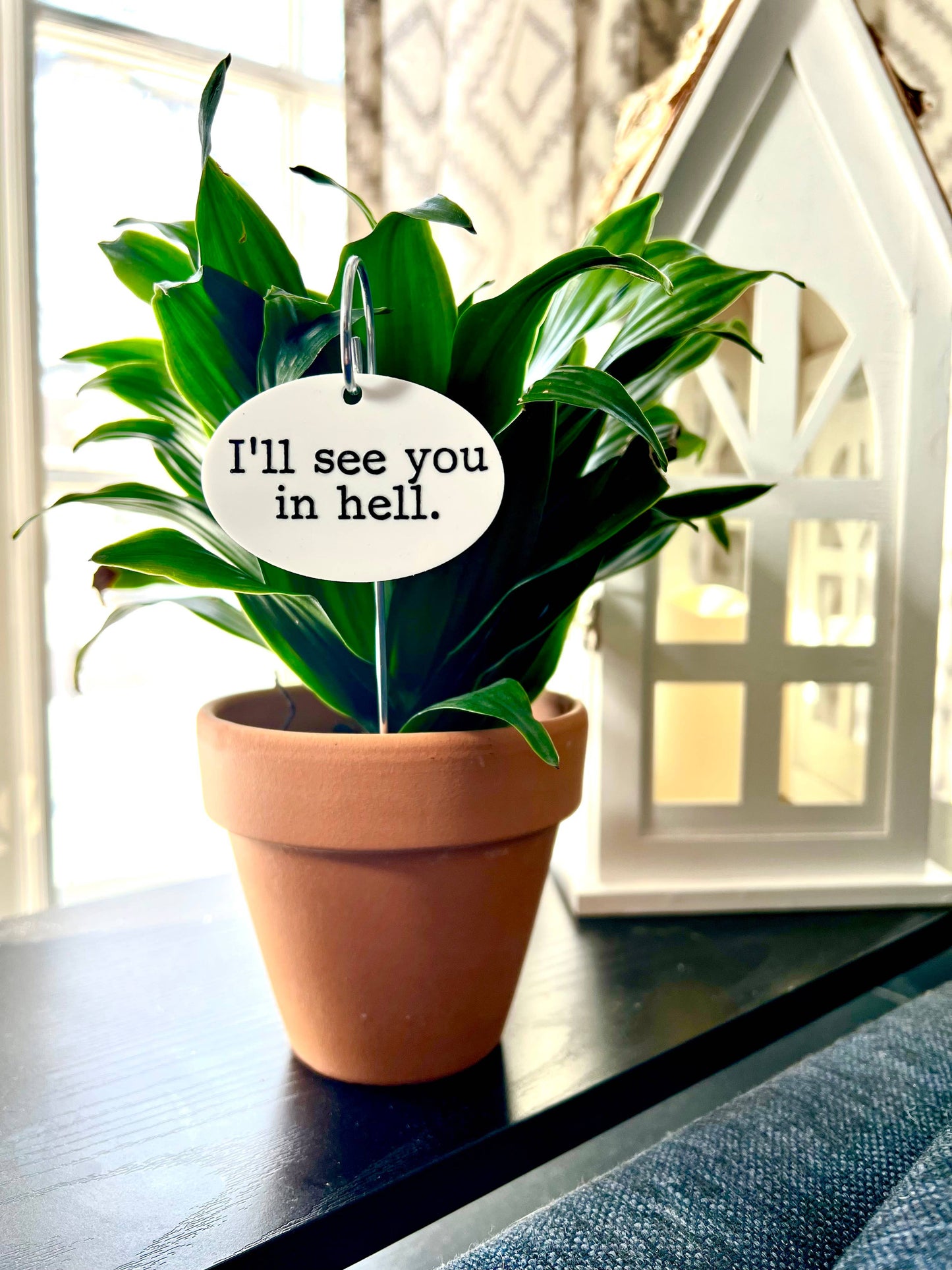 I'll See You In Hell Flower Pot Plant Stake 
