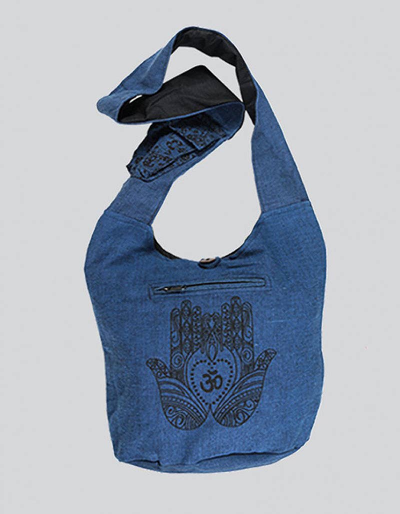 Kathmandu Imports - Om & Hands Print Backpack (CODE-325)