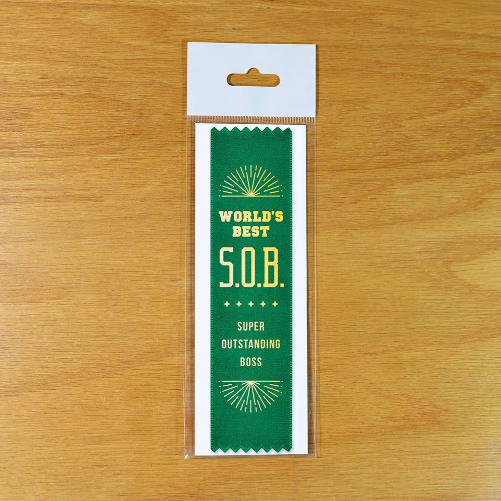 World’s Best S.O.B. Super Outstanding Boss - Award Ribbon