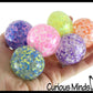 Small 1.5" Confetti Bead Ball Set with Thick Gel.  1 Set