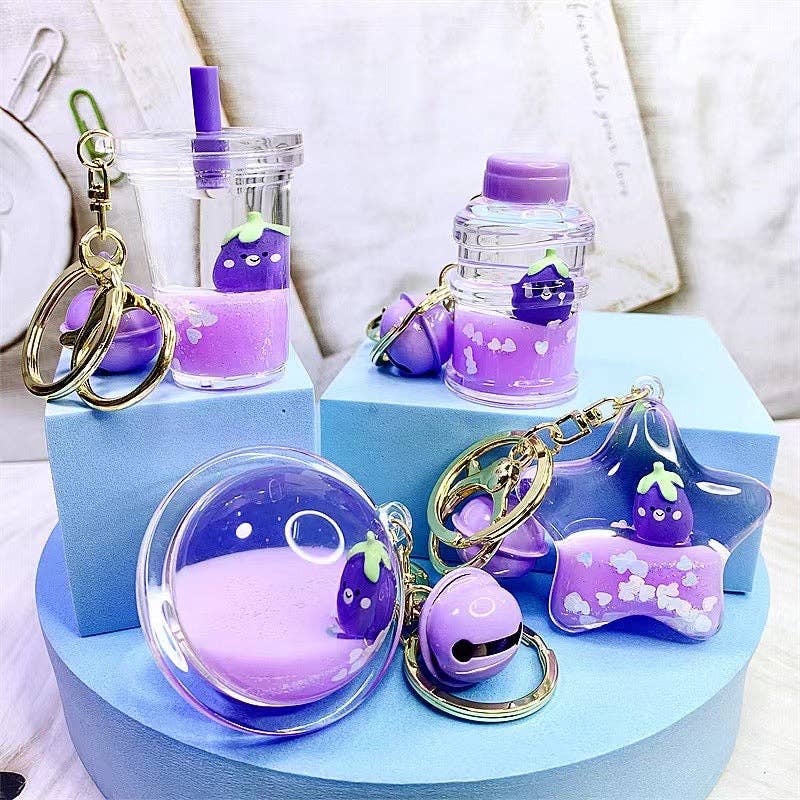 Eggplant Floaty Key Charm
