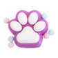 Animal Paw Lightly Flocked Pom Pom Sticky Mochi Squishy Bag -1PC