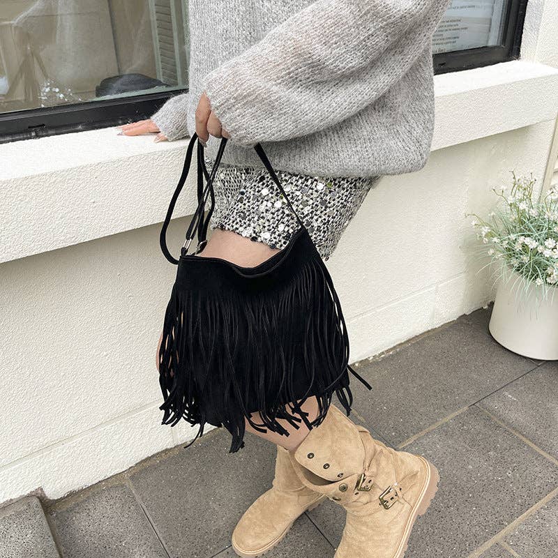 Ekartini - Fringed Crossbody Shoulder Bag For Women