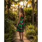 DK Hawaii - Floral Hibiscus Monstera Woman's Summer Dress