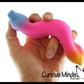 1 Random Rainbow Colored Squishy Sand Banana Toy