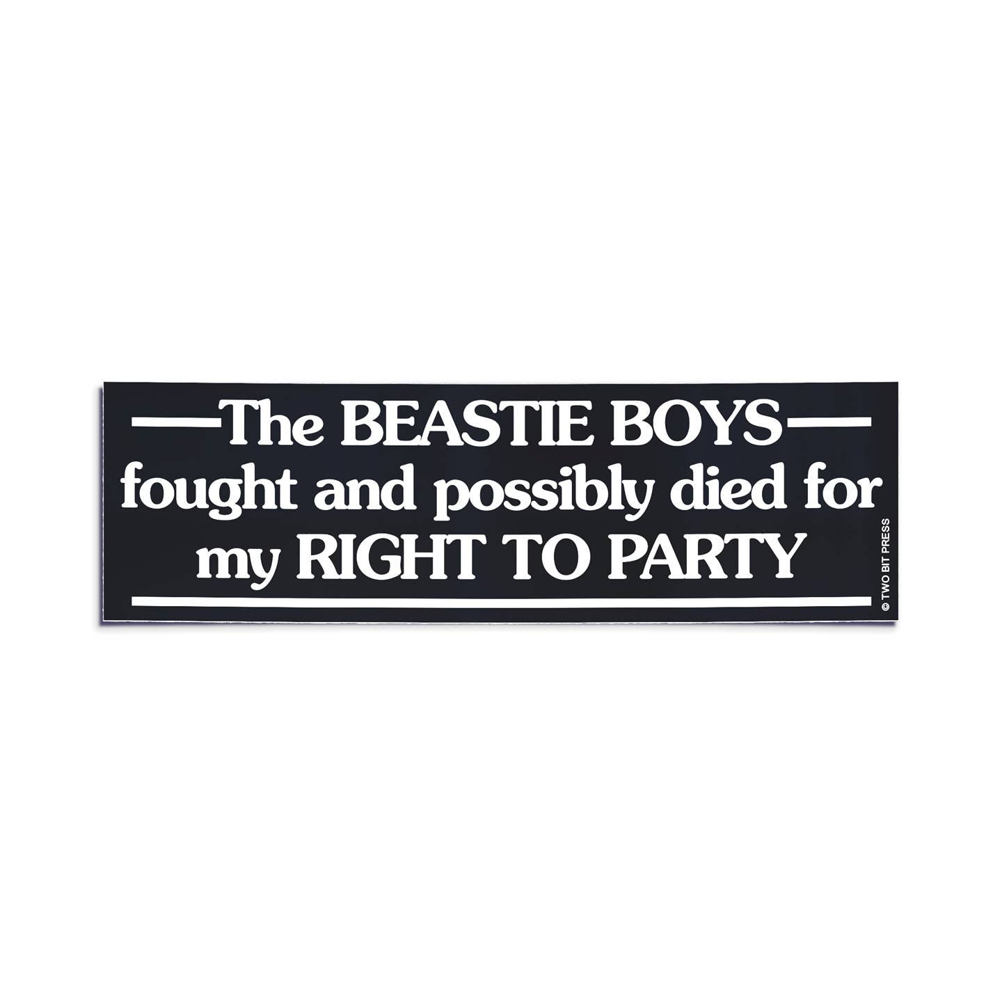 Right to Party Bumper Sticker