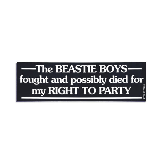 Right to Party Bumper Sticker