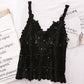 Funkyrel® Atzbranding Limited - Solid Color Crochet Lace Hollow Camisole Top