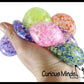 Small 1.5" Confetti Bead Ball Set with Thick Gel.  1 Set