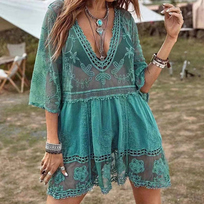 Funkyrel® Atzbranding Limited - Sexy Loose Beach Cover-Up Dress
