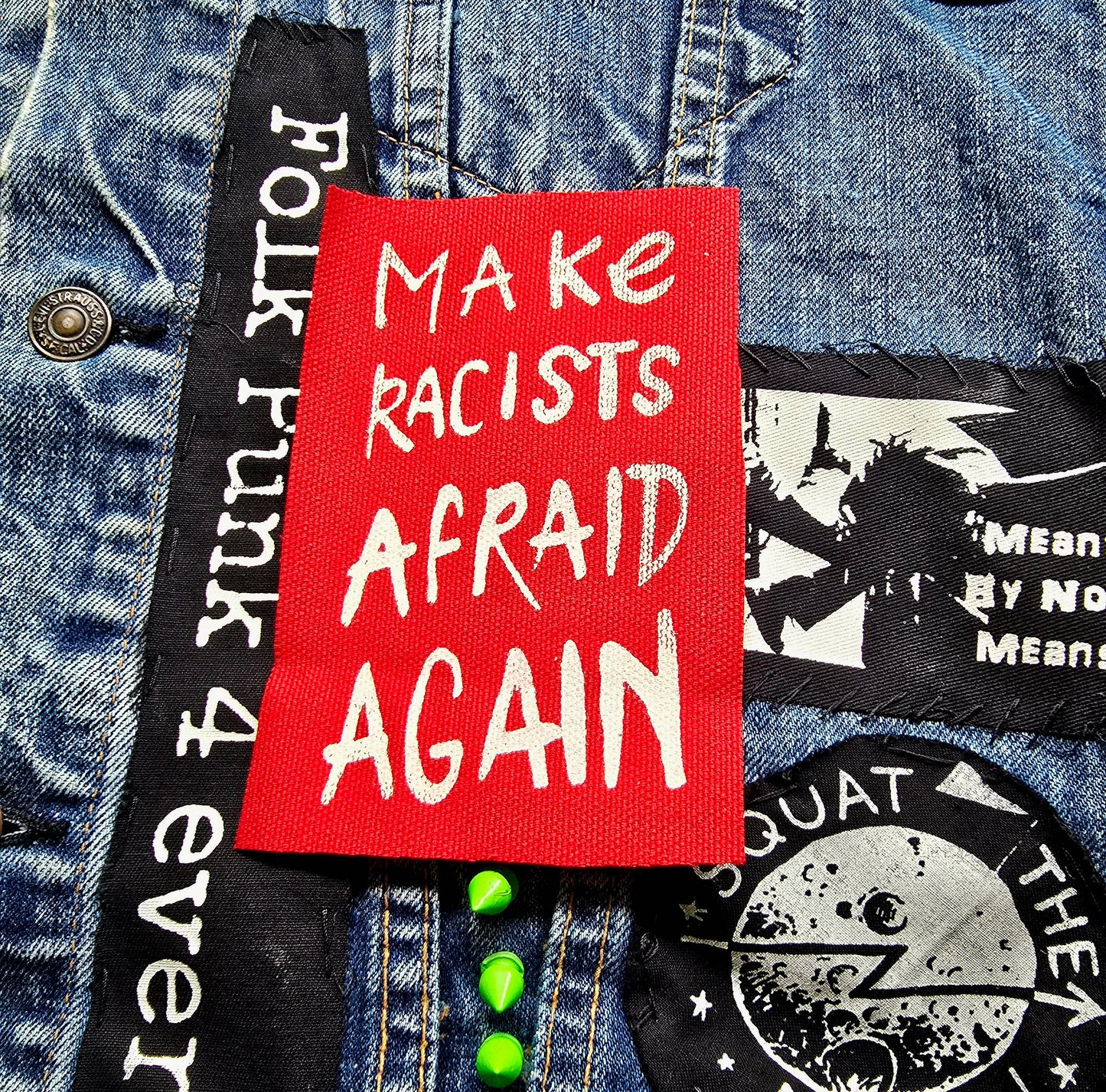 Femmearchist - Make Racists Afraid Again Sew On Patch