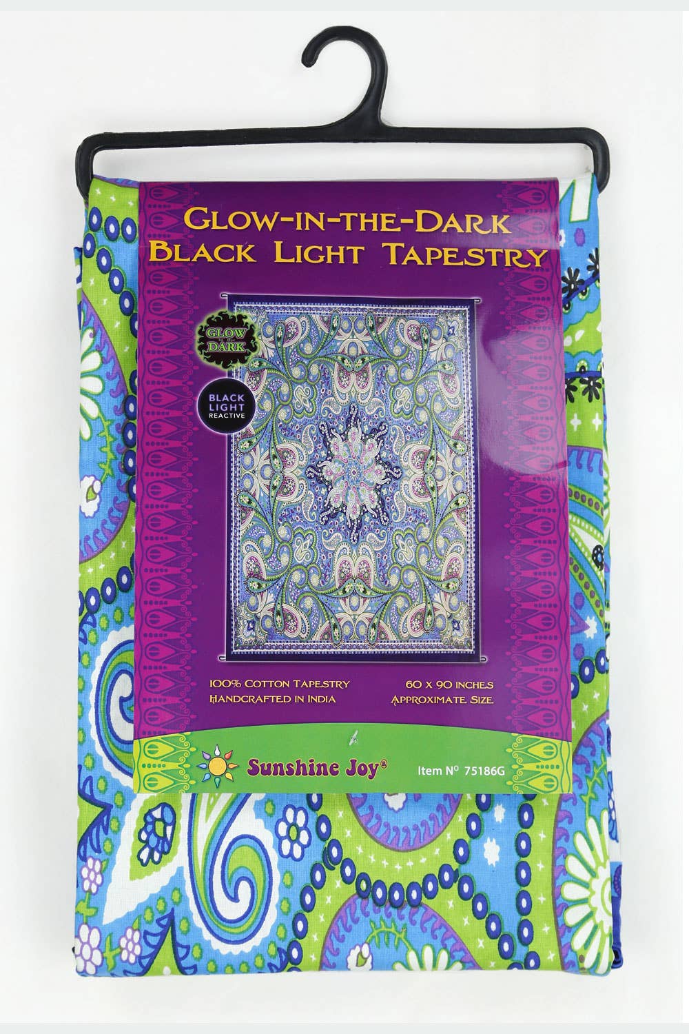 Sunshine Joy - 3D Glow in the Dark Tapestry InfinityStar Tapestries Paisley