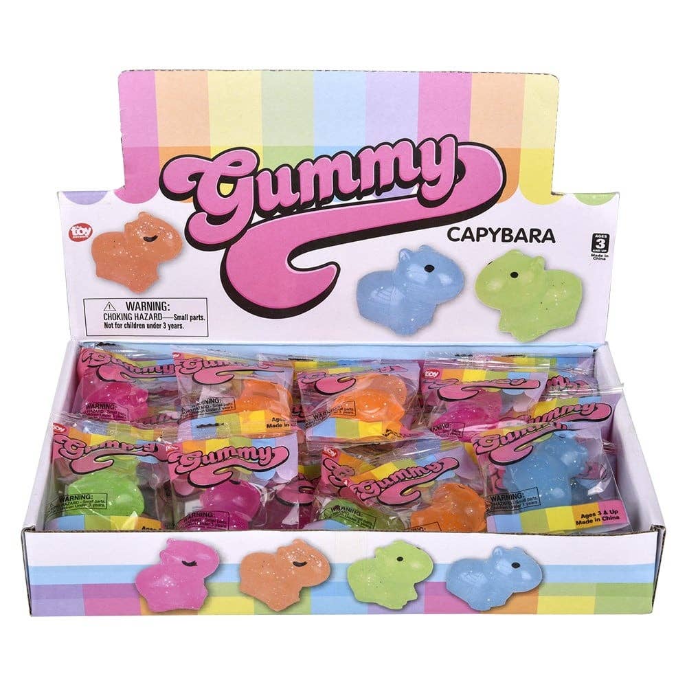 1.5" Gummy Capybara Character Squishy Toy 1PC