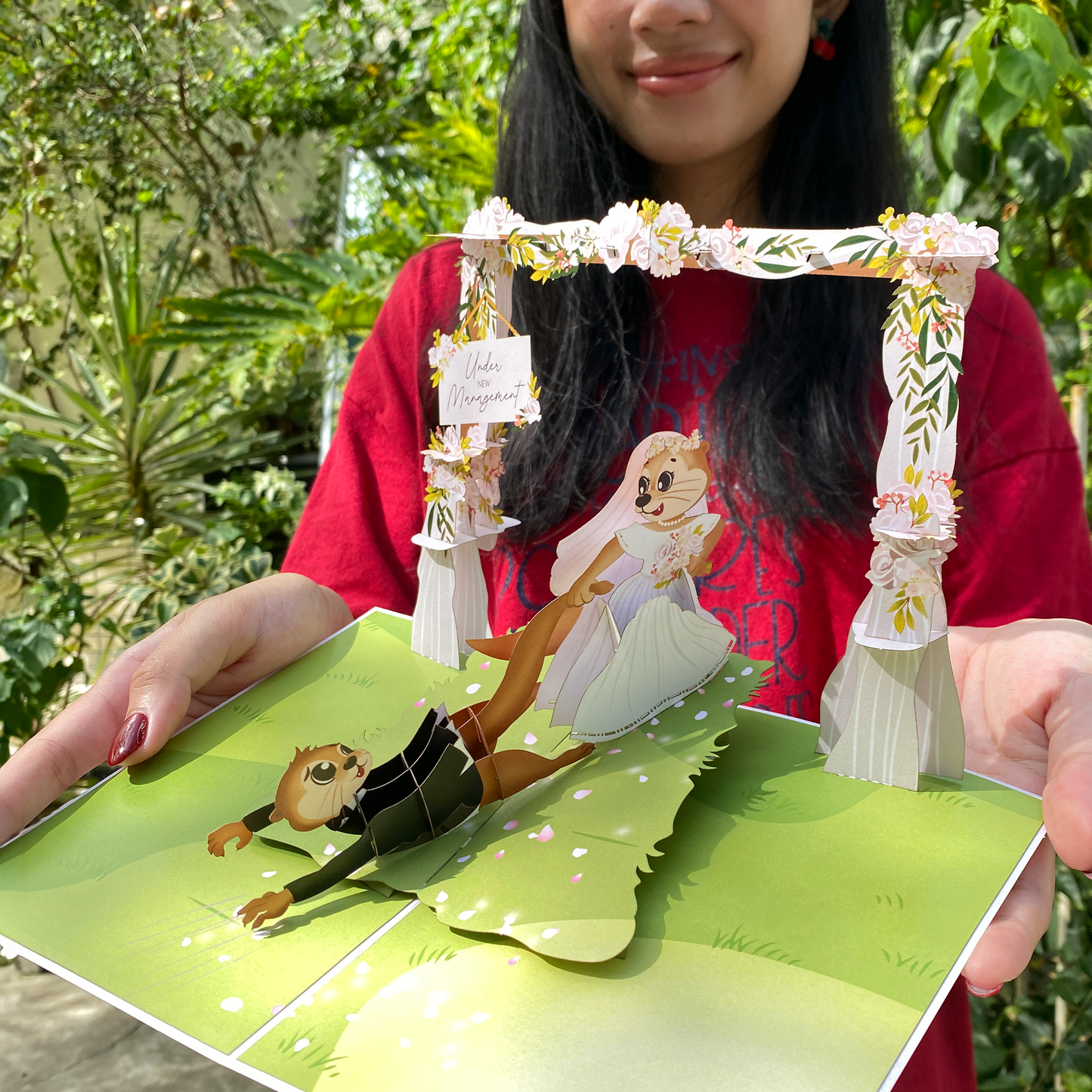 Under New Management Funny 3D Pop-Up Wedding Card