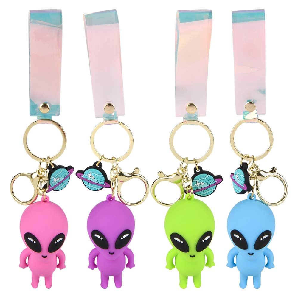 2.25" Alien Charm Wristlet Backpack Keyring 1PC