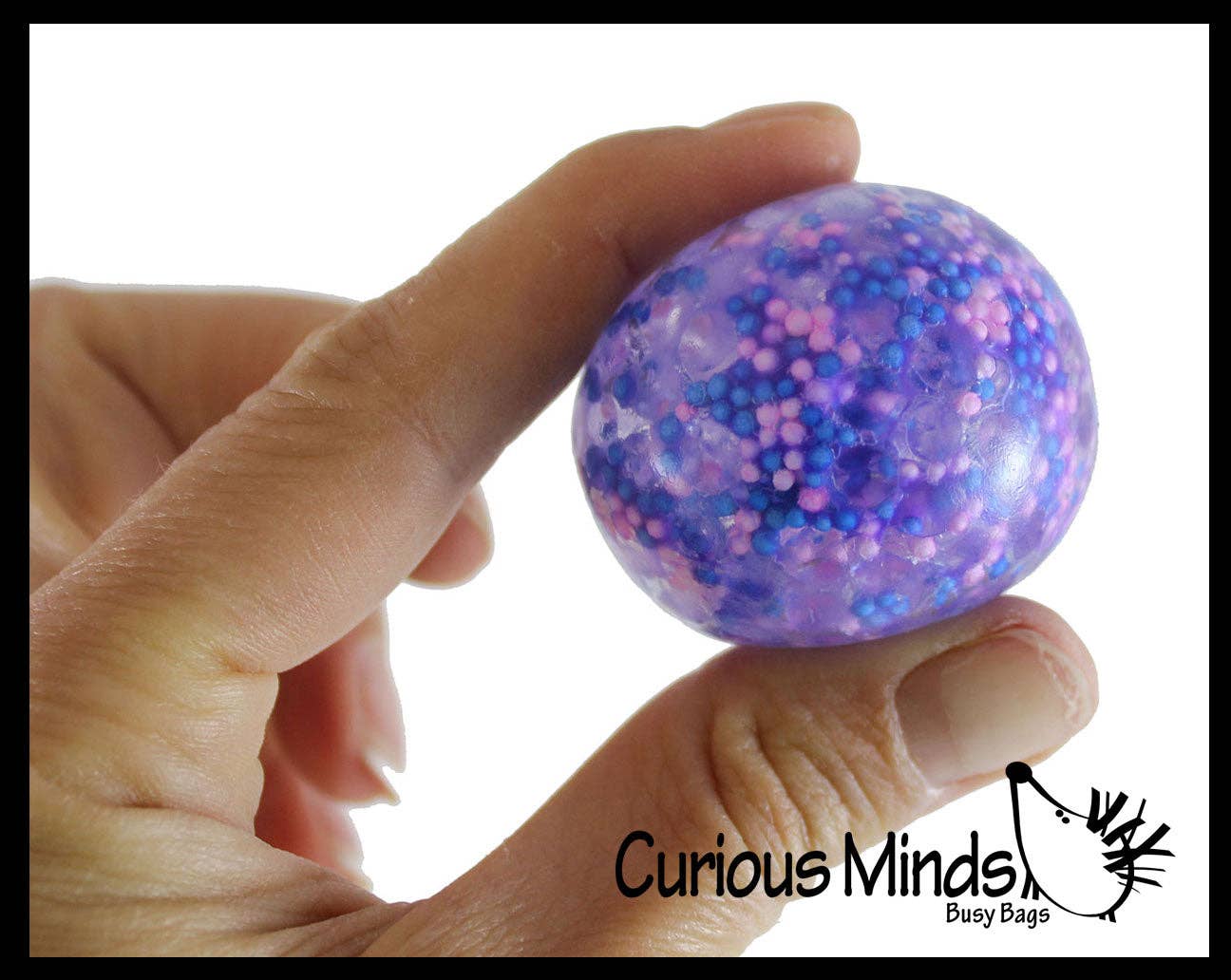 Small 1.5" Confetti Bead Ball Set with Thick Gel.  1 Set