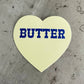 The Silver Spider - Butter heart sticker // foodie cooking chef Bakery gifts