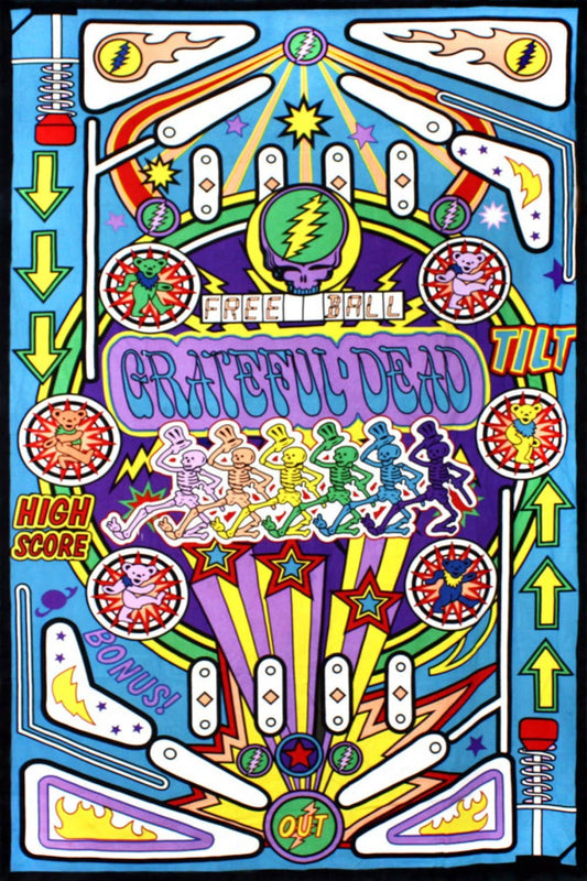 Grateful Dead Tapestry Pinball Machine 30x45"