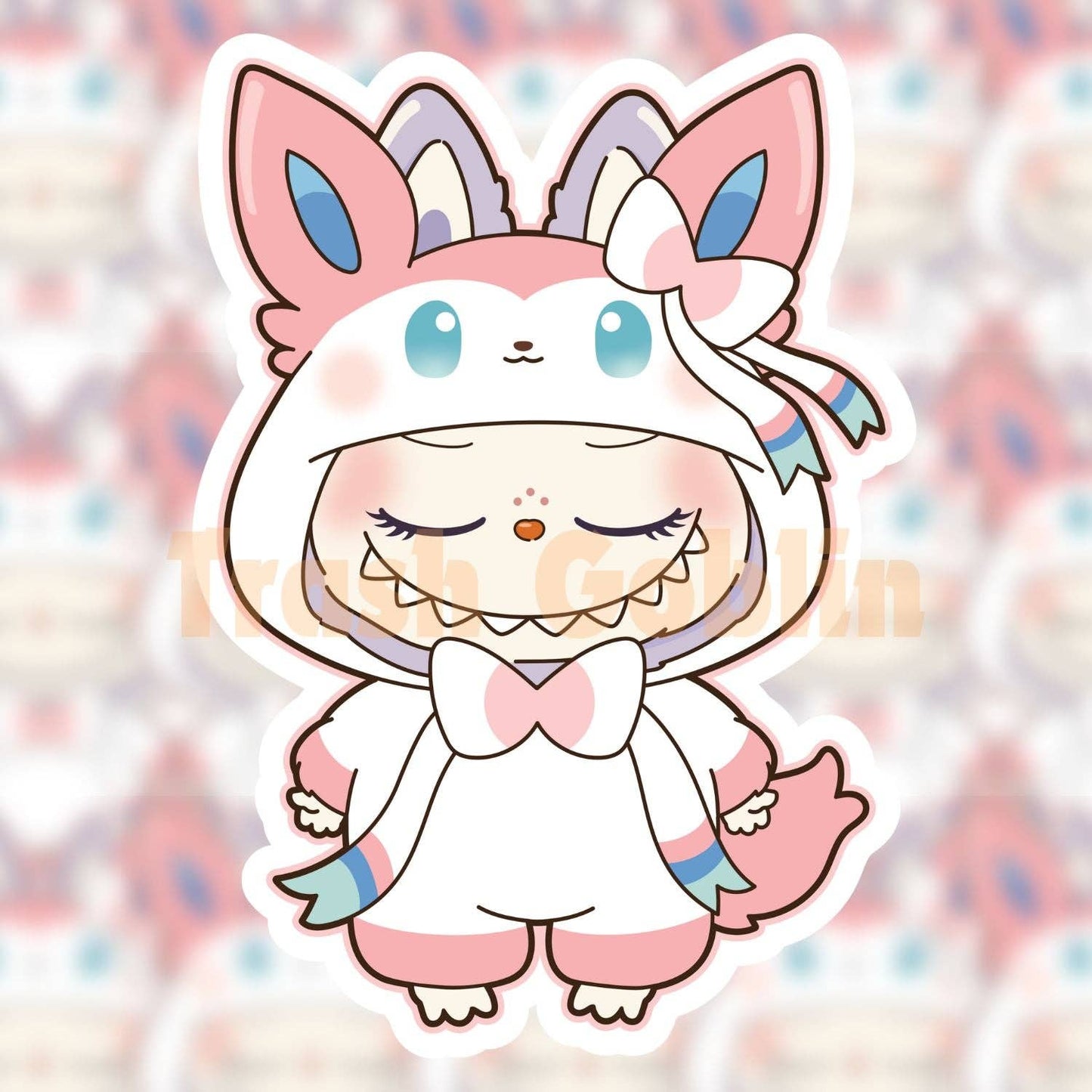 Sylveon Labubu Vinyl Sticker