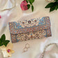 Umays Boho - Blue Boho Wallet, Handmade Carpet Design Fabric Wallet