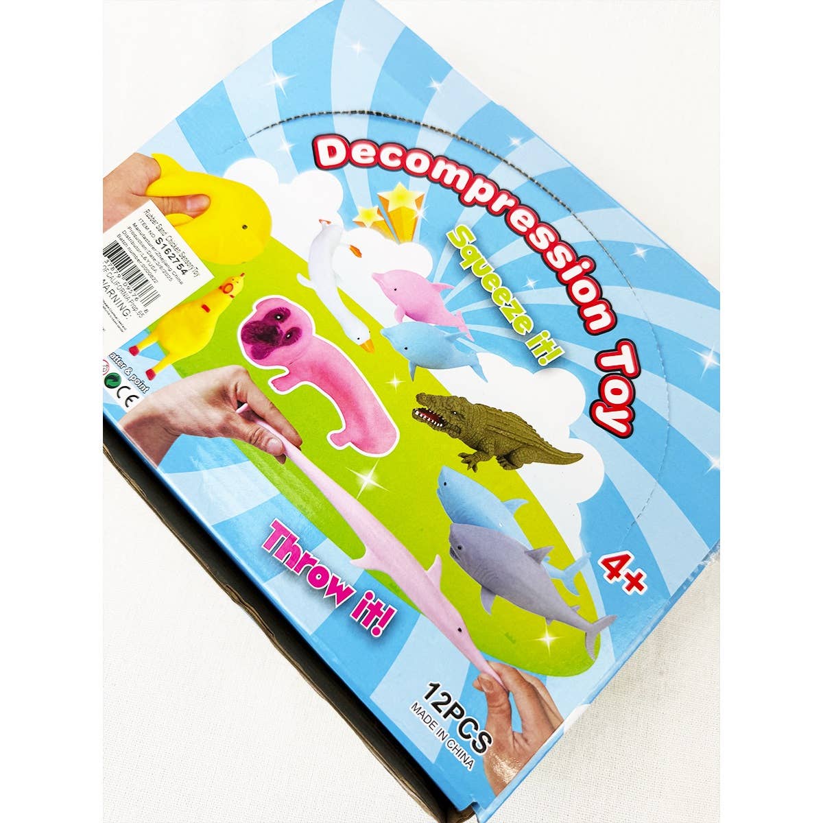 Stretchy Glue Sand Filled Rubber Chicken Squish 1PC