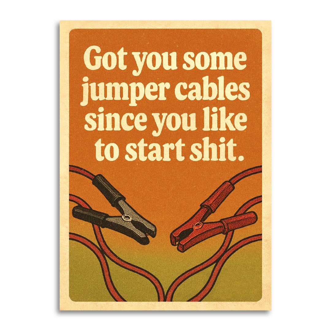 Bad Betty Greeting Co. - Jumper Cables Insult – Funny Friendship Card
