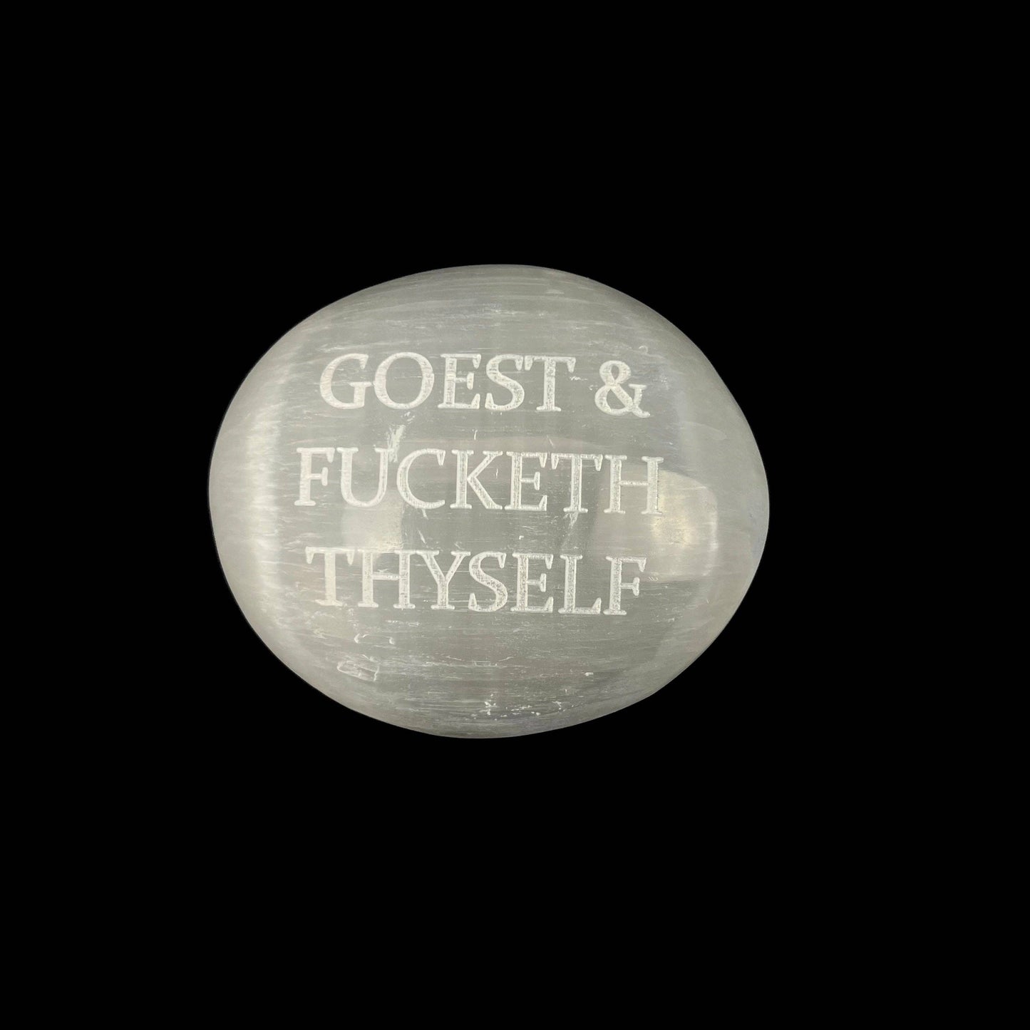 Humorous Selenite Palm Stone | Choose your favorite | (6-7cm)