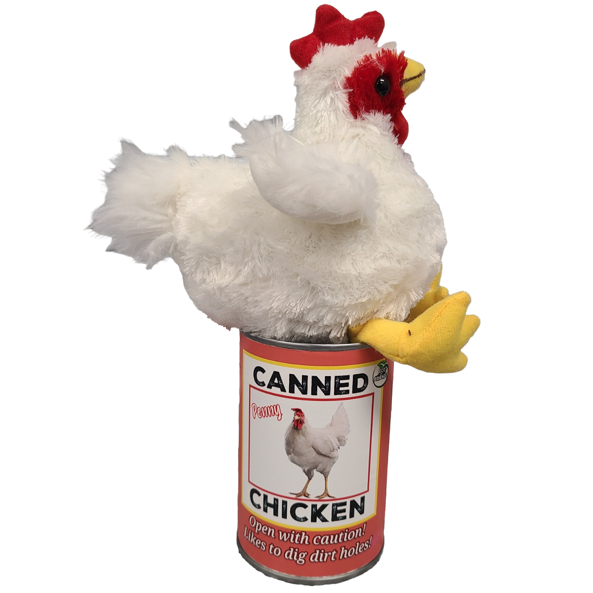 Canned Chicken | Farm Animal Plush w/Jokes