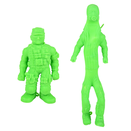 6" NEON GREEN STRETCHY SAND TOY SOLDIER 1 PC