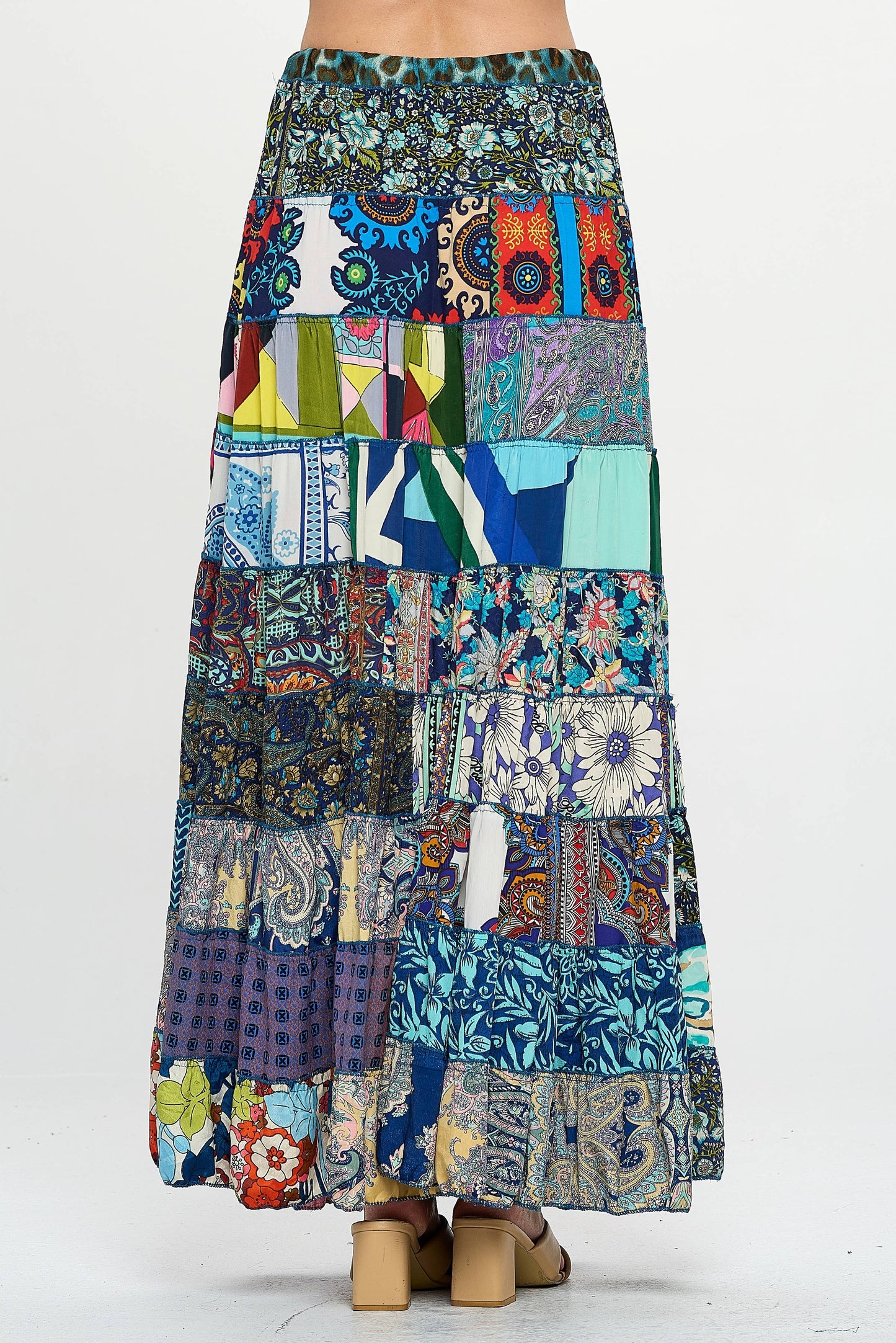 Kathmandu Imports - Multi-patch Maxi Skirt (KT-1424)
