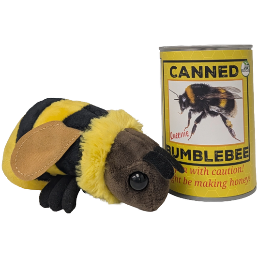 Queenie the Canned Bumblebee - Eco-Friendly Recycled Plush